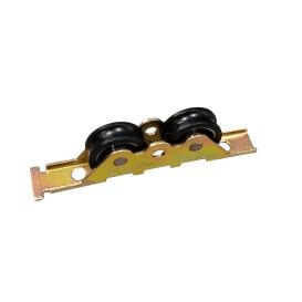 Professional Aluminum Alloy Door and Window Accessories Iron Roller Plated Black Double Wheel